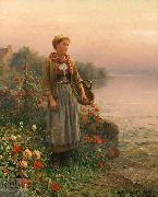 Daniel Ridgeway Knight Maria, By the Seine oil painting picture wholesale